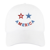 America Embroidered Dad Cap - White