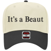 Copy of Etsy Backgrounddesigns (3) It's a Beaut Embroidered Snapback Trucker Hat - Cream / Black