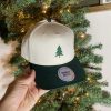 il_fullxfull.7553986375_qp0n.jpg Christmas Tree Embroidered Trucker Hat detail view 4